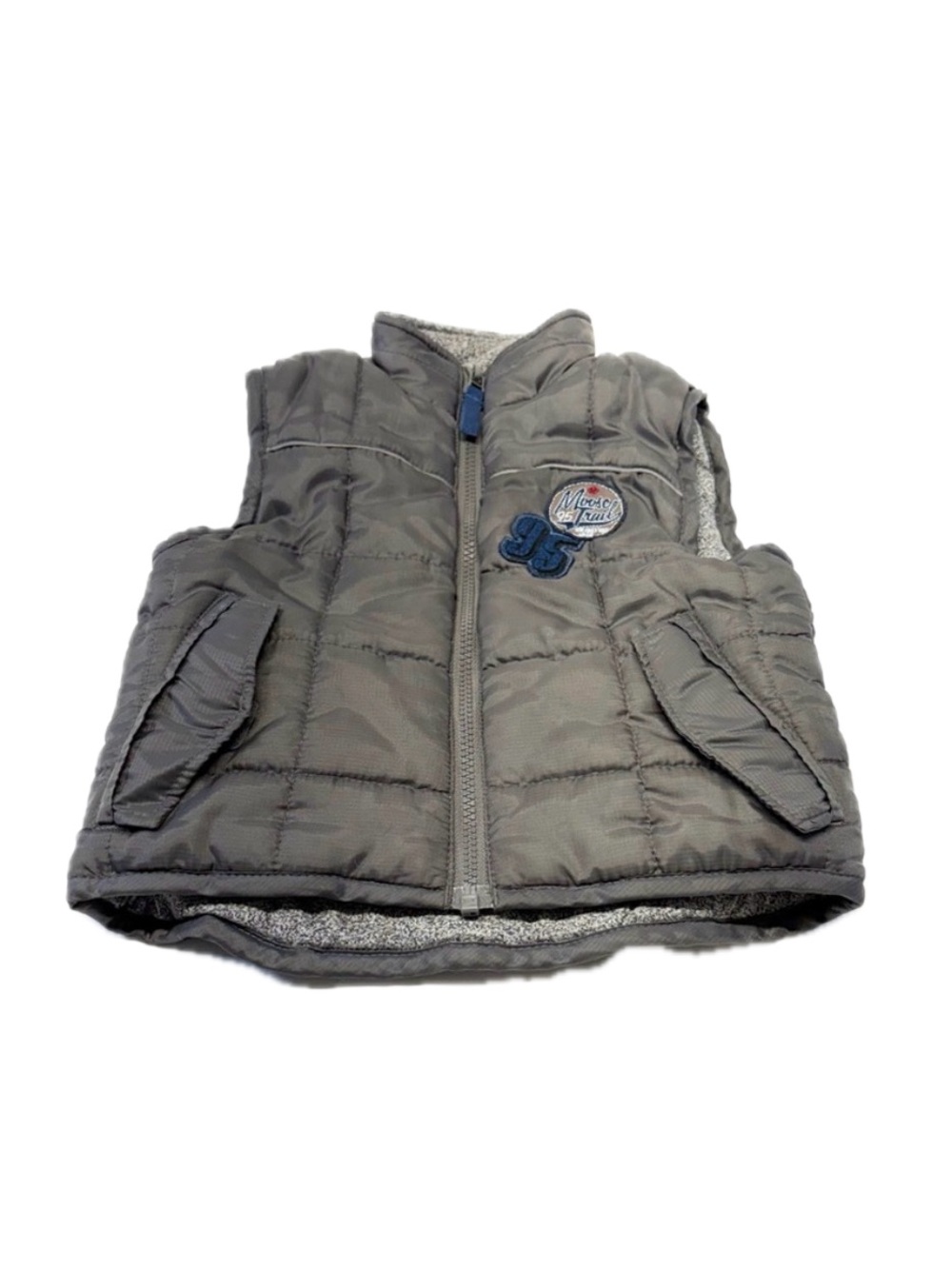 VTG Nevada Boys Quilted Puffer Vest Gray Size 4- Great Condition